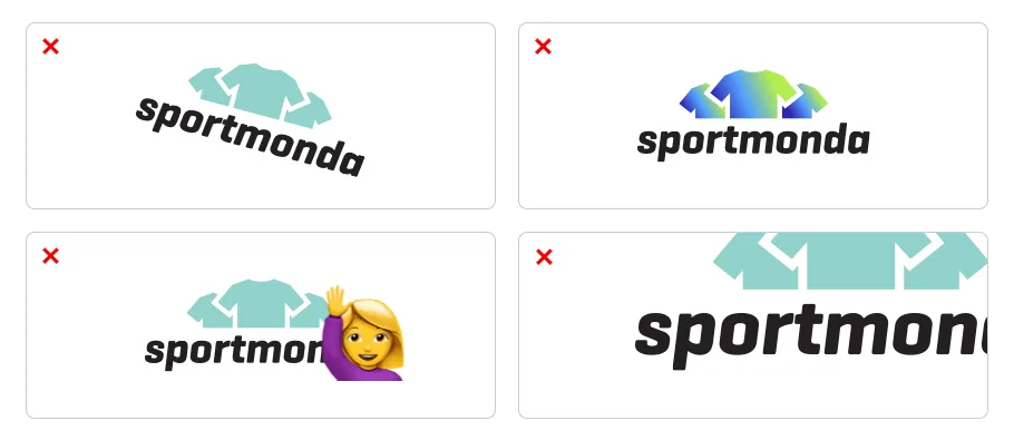 Användning av Sportmonda logotyp